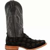 Mens Western Boots * | Durango Boots Durango Premium Exotics Black Pirarucu 12" Mens Western Boots