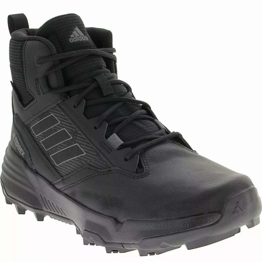 Mens Hiking Boots & Shoes * | Adidas Shoes Adidas Terrex Unity Leather Mid Hiking Boots Mens