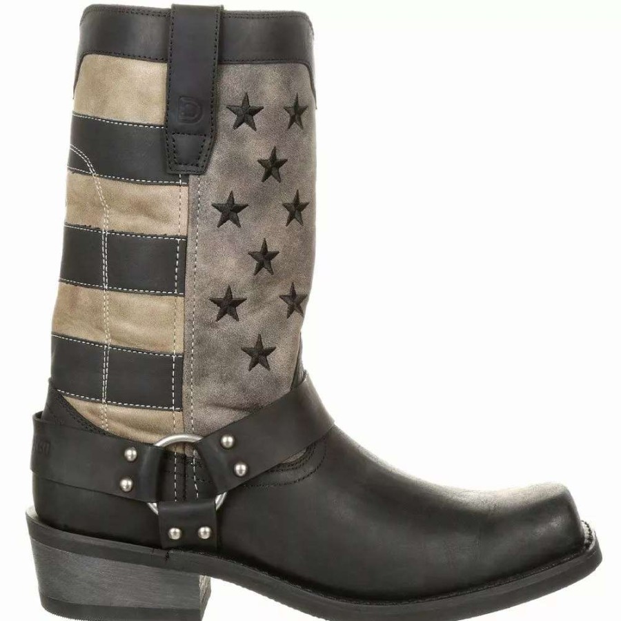 Mens Western Boots * | Durango Boots Durango Black Faded Flag Harness Mens Western Boots