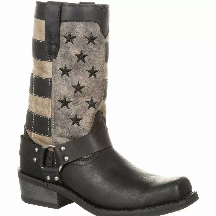 Mens Western Boots * | Durango Boots Durango Black Faded Flag Harness Mens Western Boots