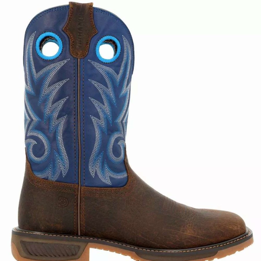 Mens Western Boots * | Rocky Boots Durango Workhorse Ddb0400 Denim Blue Mens Western Boots