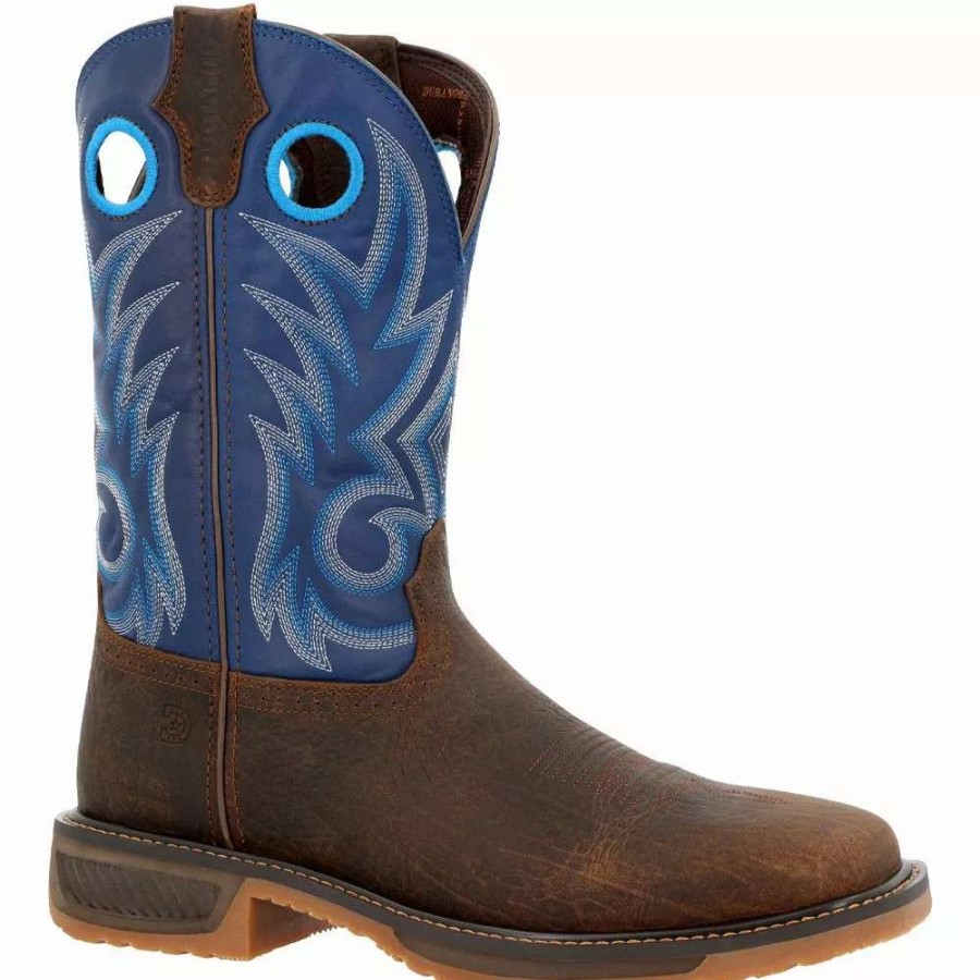 Mens Western Boots * | Rocky Boots Durango Workhorse Ddb0400 Denim Blue Mens Western Boots