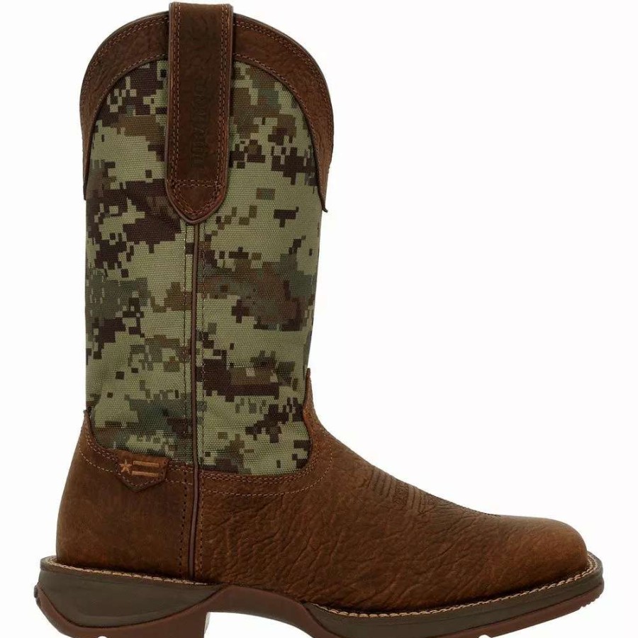 Mens Western Boots * | Durango Boots Durango Rebel Green Digi Camo 12" Mens Western Boots