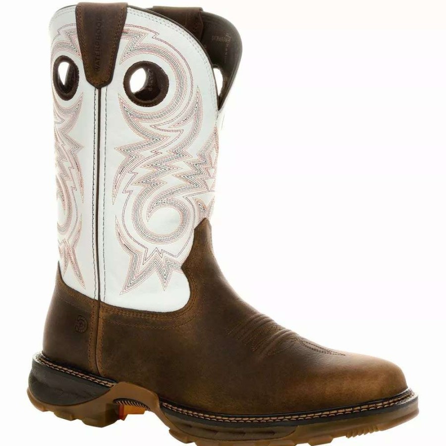 Mens Western Boots * | Durango Boots Durango Maverick Xp White Waterproof 11" Mens Work Boots