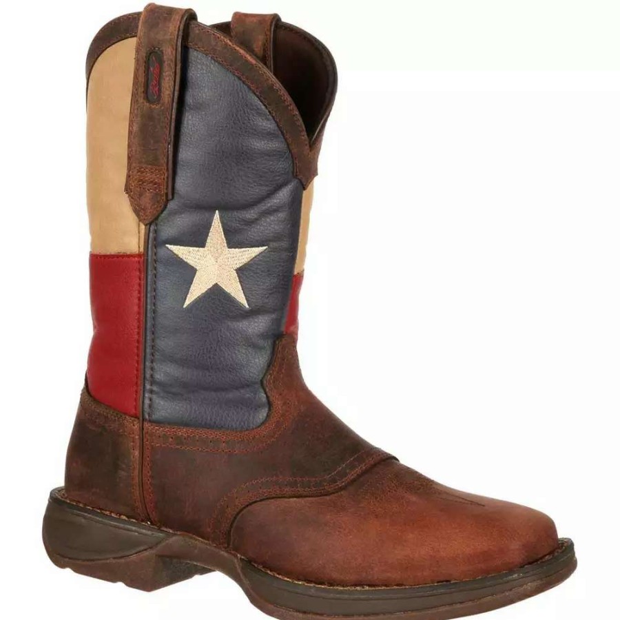 Mens Western Boots * | Durango Boots Durango Rebel Texas Flag Mens Pull On Western Boots