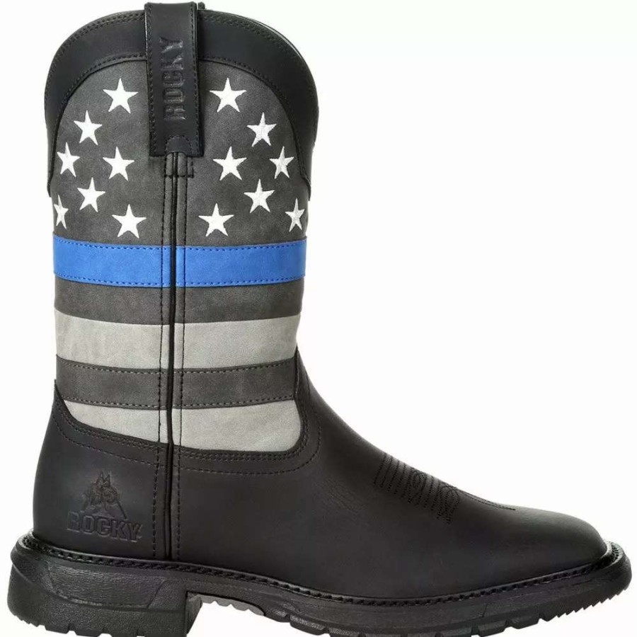 Mens Western Boots * | Rocky Boots Rocky Rkd0072 Blue Line Mens Western Boots