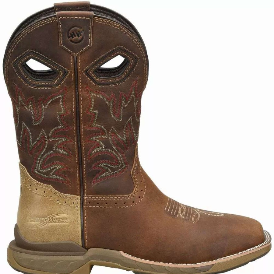 Mens Western Boots * | Double H 11" Wide Toe Veil Western Boots Shoes Mens