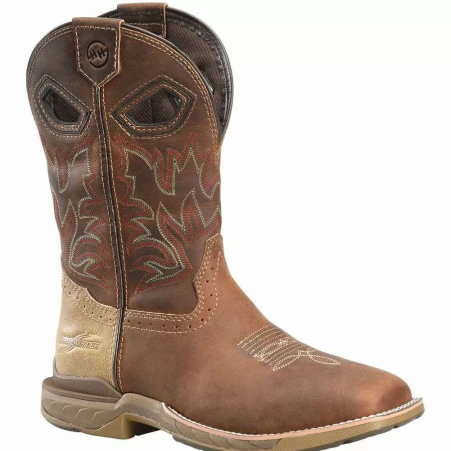 Mens Western Boots * | Double H 11" Wide Toe Veil Western Boots Shoes Mens