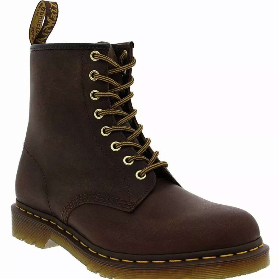 Mens Casual Boots * | Dr. Martens Shoes Dr. Martens 1460 Brown 8 Eye Lace Up Unisex Casual Boots