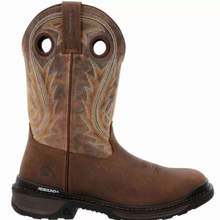 Mens Western Boots * | Rocky Boots Rocky Rams Horn Rkw0393 11" Mens Western Boots