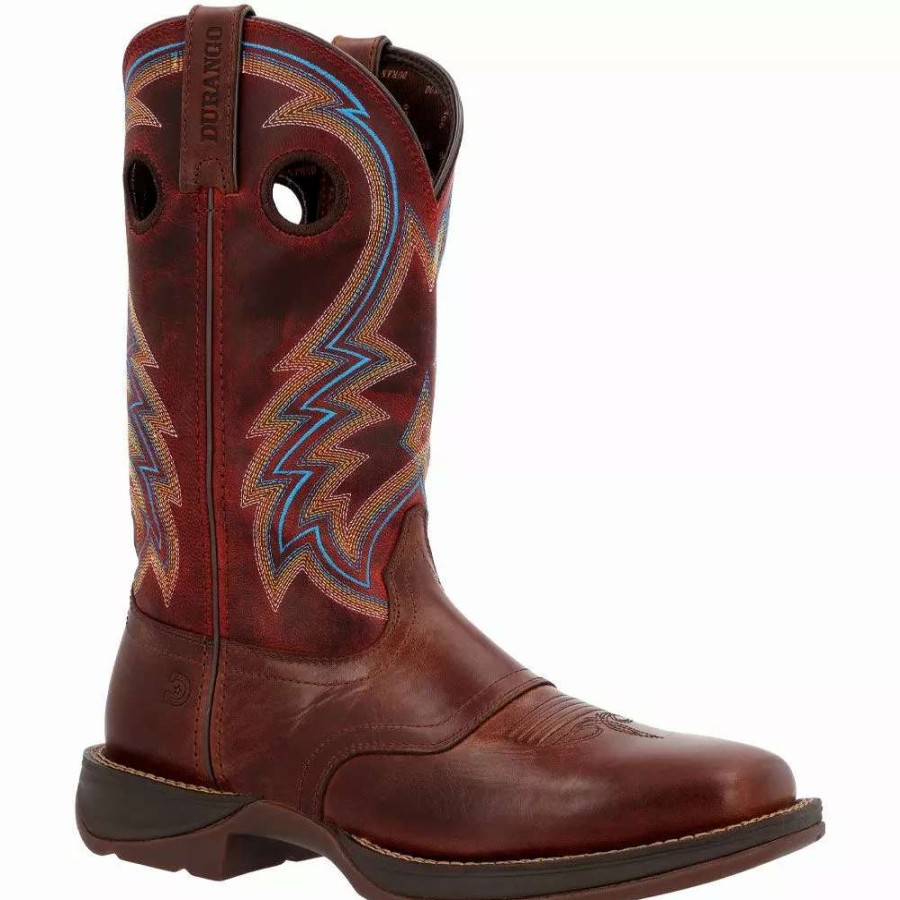 Mens Western Boots * | Durango Boots Durango Rebel Pecan Fire Mens Western Boots