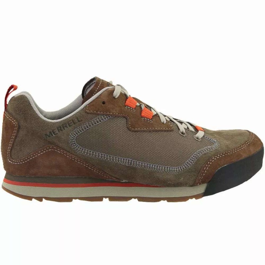 Mens Hiking Boots & Shoes * | Merrell Shoes Merrell Burnt Rock Travel Suede Hiking Shoes Mens