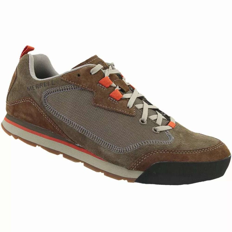 Mens Hiking Boots & Shoes * | Merrell Shoes Merrell Burnt Rock Travel Suede Hiking Shoes Mens